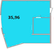 План квартиры студии ЖК "Измайловский Парк"